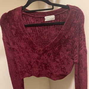 UO cropped chenille sweater